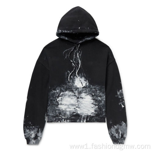 Washed French Terry Pullover Men Hoodie